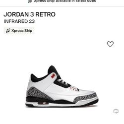 Jordan infrared 3s (Size 10) 