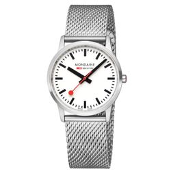 MONDAINE SIMPLY ELEGANT STAINLESS STEEL, 36MM - Brand New