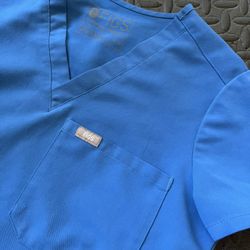Wear Figs Scrub Top XXS Royal blue