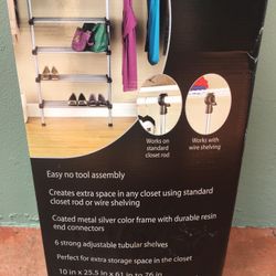 Brand New 6 Shelf Closet System  Organizer 