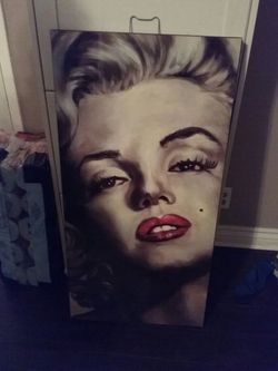 Marylin monroe print canvas art