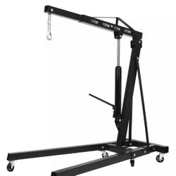 2 Ton  Folding Engine Motor Hoist Cherry Picker Shop Crane Lift Black Durable