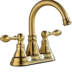 Two Handle Bathroom Sink Faucet 3 Hole with Overflow Pop up Drain