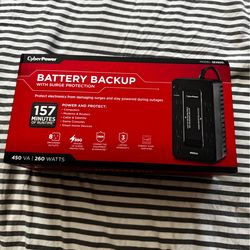 *NEW* Never used BATTERY BACKUP WITH SURGE PROTECTION!