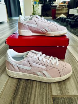 Women's Reebok Club C Grounds UK Casual Tennis Shoes - Berry Berry Pink White - Size 8.5