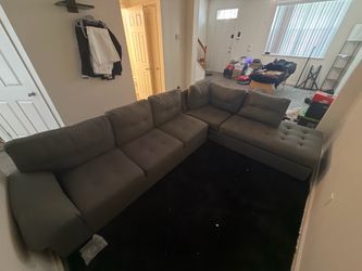 2 Piece L-Shaped Modern Upholstered Modular Sectional Sofa