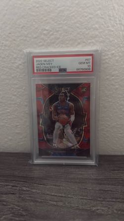 Jaden Ivey 2022 Select Red Cracked Ice RC PSA 10