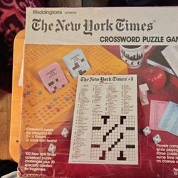 Vintage 1985 New York Times Crossword Puzzle Game