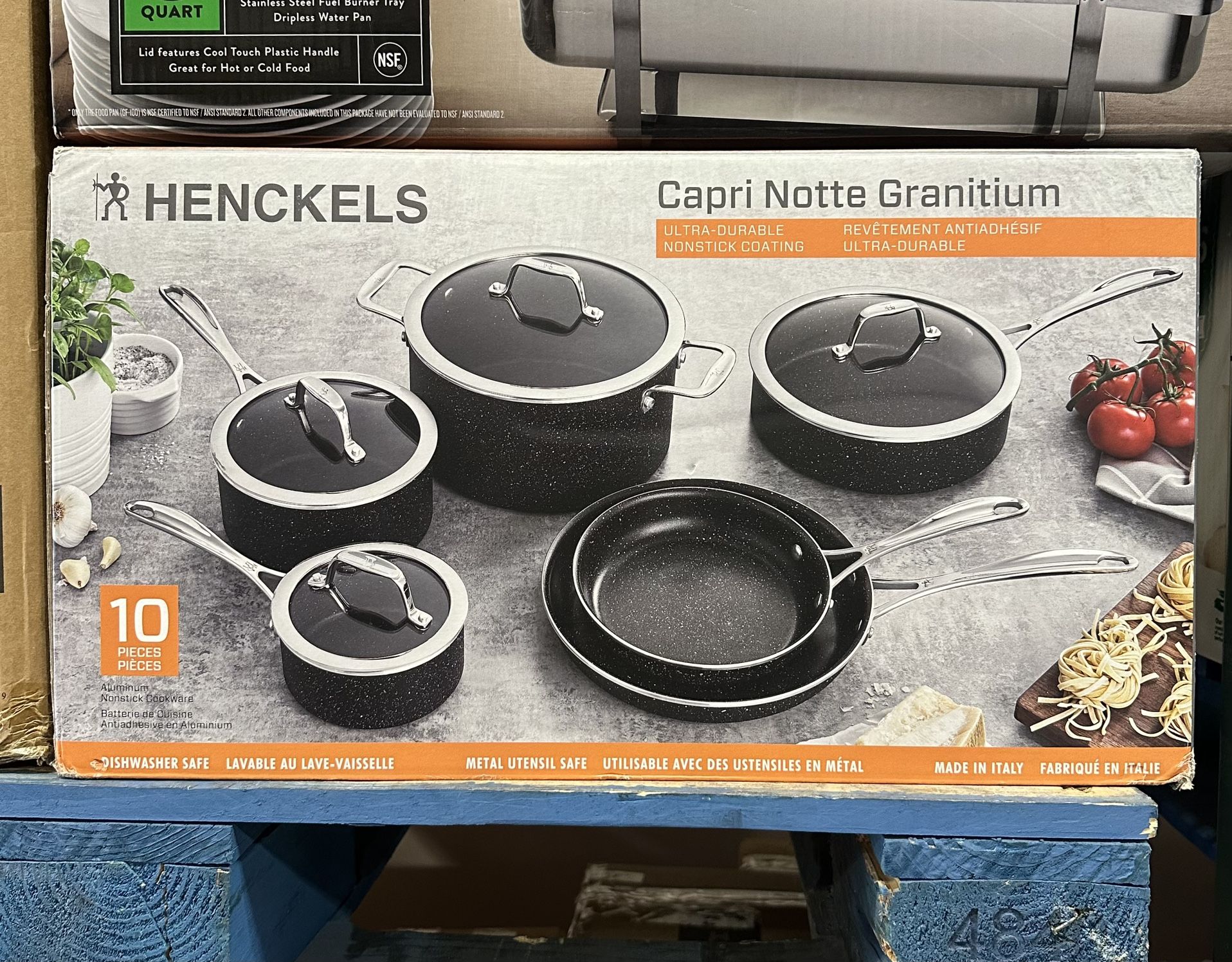 Henckels Capri Notte 10 Piece Non Stick Granitium Cookware Set Brand New In Box