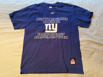 New York Giants NFL Training Camp On Field Reebok Blue Shirt; Men’s M