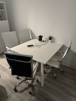 Office Furniture - Couch & Desk with Chairs