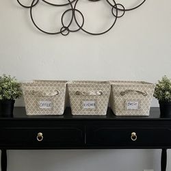 Home Organizing Storage Cube Baskets with Built-in Carry Handles, Multiple Uses! Organize Pantry, Home Office, Home Gym, Bathroom, Garage, Nursery!
