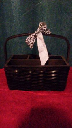 Black wicker basket $5