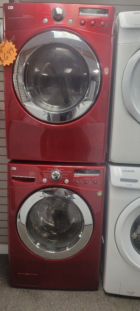 SET LG WASHER AND DRYER STACKABLE OR SIDE BY SIDE WORK PERFECTLY INCLUDING WARRANTY 90 DAYS WARRANTY DELIVERY AVAILABLE