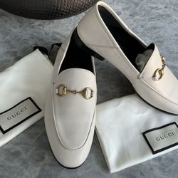 Woman’s Gucci White Loafers - NEW