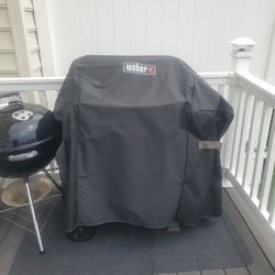 Natural Gas BBQ Grill Never Used with Cover Weber . Pick Up Necessary.  