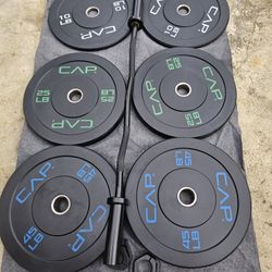 Bumper Plates And Barbell 