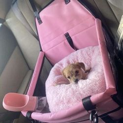 Dog car seat pink very cute