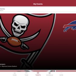 3x Tickets Bucs Vs Bills Section 218 Seats 16,17,18 Row T