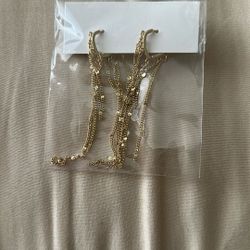  Tassel Decor Drop Earrings