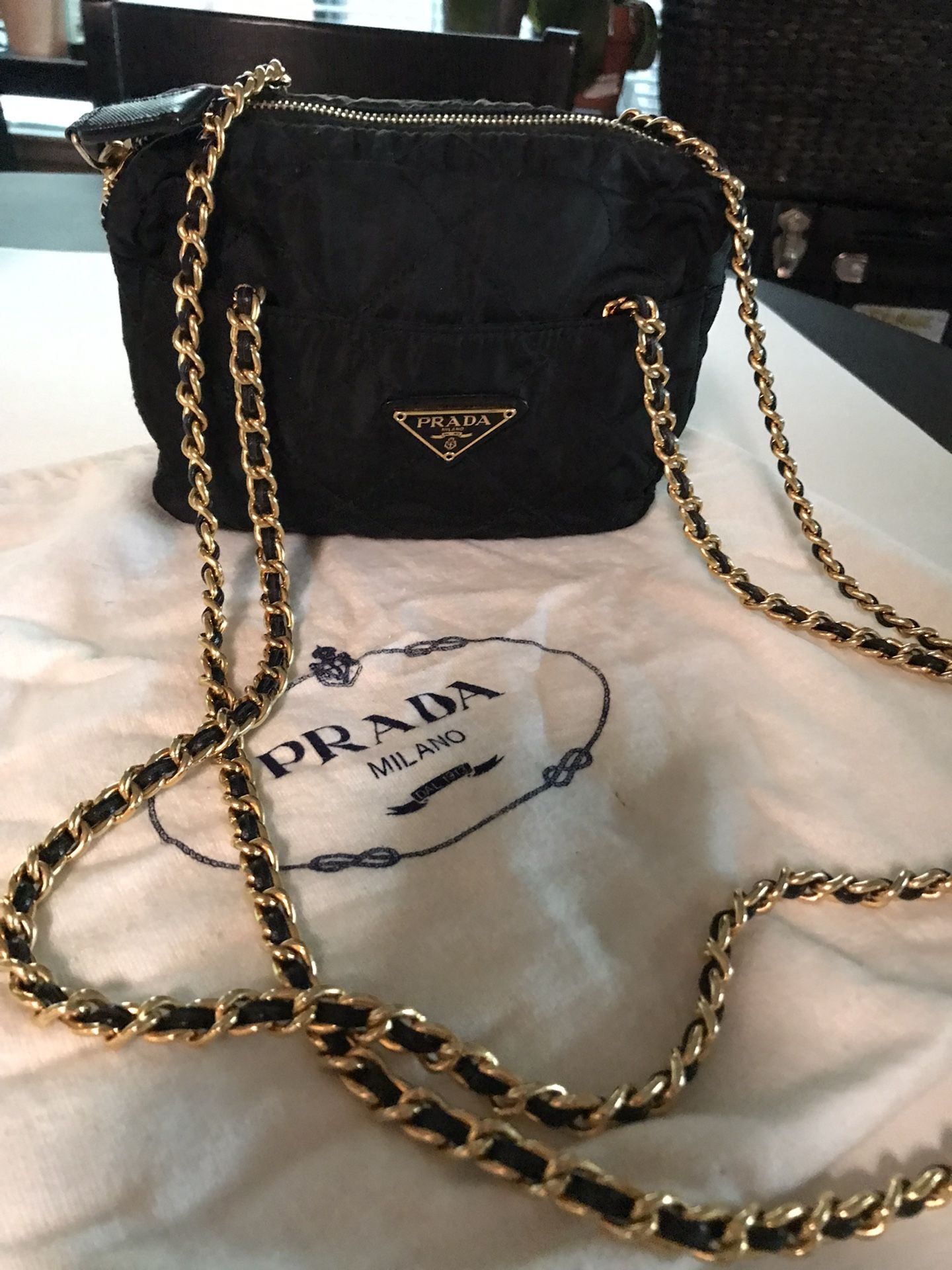 💯 Authentic PRADA Nylon Double Shoulder Strap 