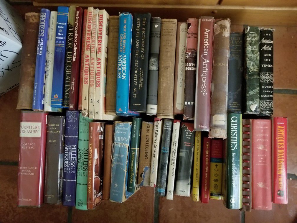 42 Hardback Antique Reference Books