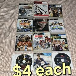 Ps3 Playstation 3 Games [ $4 Each ]