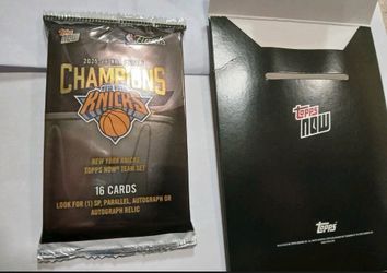 2026 NBA Finals Champions New York Knicks Topps NOW 16 Card Team Set Sealed Pack