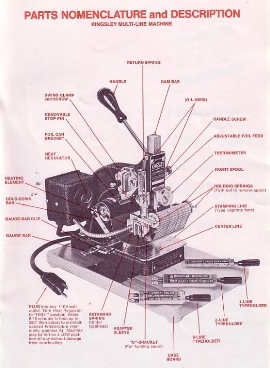 Kingsley m-101 hot foil stamping machine embosser