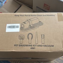 Pet grooming kit and vacuum  great to groom your pets at home I payed 60 asking 45 brand new in the box still
