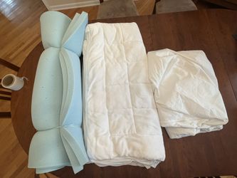 Dorm Mattress Topper, Zip Encasement And Soft Mattress Pad Twin xL
