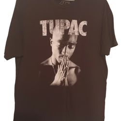 Tupac Praying Hands Black Shirt Size L Pre Owned Perfect Condition 