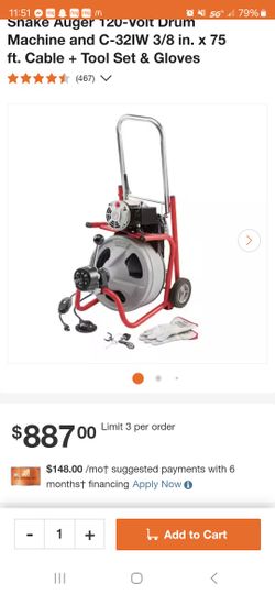 Ridgid 75ft Snake Automatic