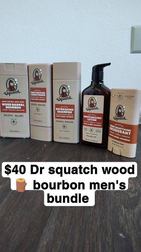 Dr Squatch Wood Barrel Bourbon Bundle(New)