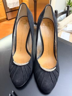 Giuseppe Zanotti Black Suede Heels