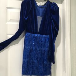 Party Dress Royal Blue Size S