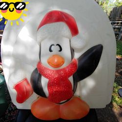Christmas Penguin Blow Mold