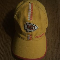 Yellow Vintage KC Chiefs One-Size Adjustable Baseball Cap 