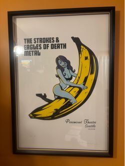 Eagles of Death Metal/The Strokes Gig Print Signed By Artist. Paramount Theater 2006