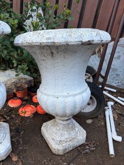 Mix of Large and Small Concrete Garden Urn Planter