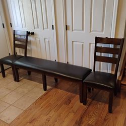 Bench and Set of Chairs 