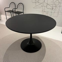 Black Round Dinning Table for 4-6