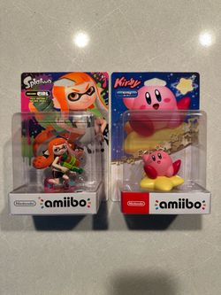 Amiibo Set *SEALED* Kirby Splatoon Inkling Girl Nintendo Switch Lite 3DS NFC Video Games