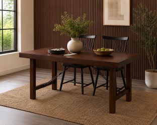 68” x 35.75” Dining Table, 30” H – Black Walnut Color Finish – $140