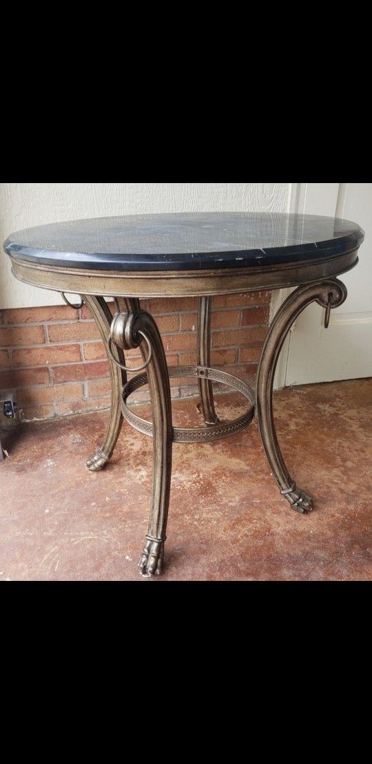 Antique Round Table with Marble Top. No Chips