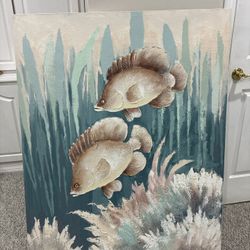 Two Fish Underwater Canvas Wall Art