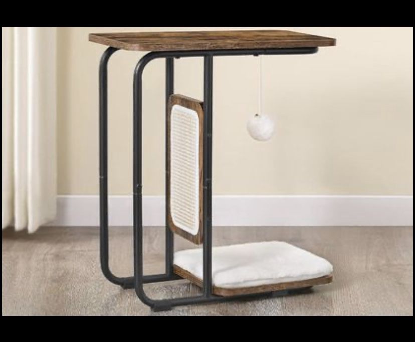 New Modern End Table w Cat Toy