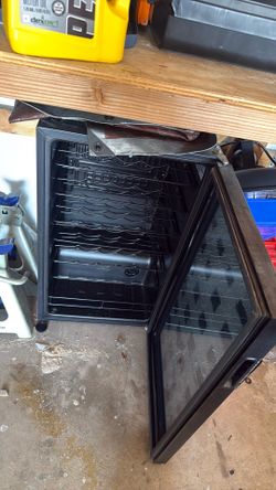 Mini Fridge // used to be glass now taped still in working condition