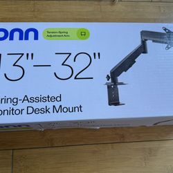 New onn Spring-Assisted Monitor Desk Mount