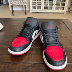 Air Jordan 1 Low White/Black Varsity Red-White (5535-161)